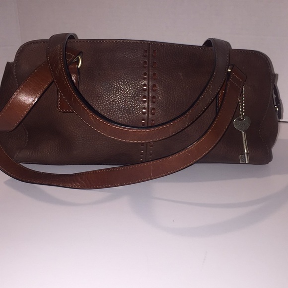 Fossil Handbags - Fossil  Real Leather Hand Bag With Key